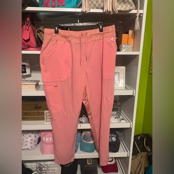 Cherokee statement women’s scrub pants, coral, petite XL - Picture 1 of 2